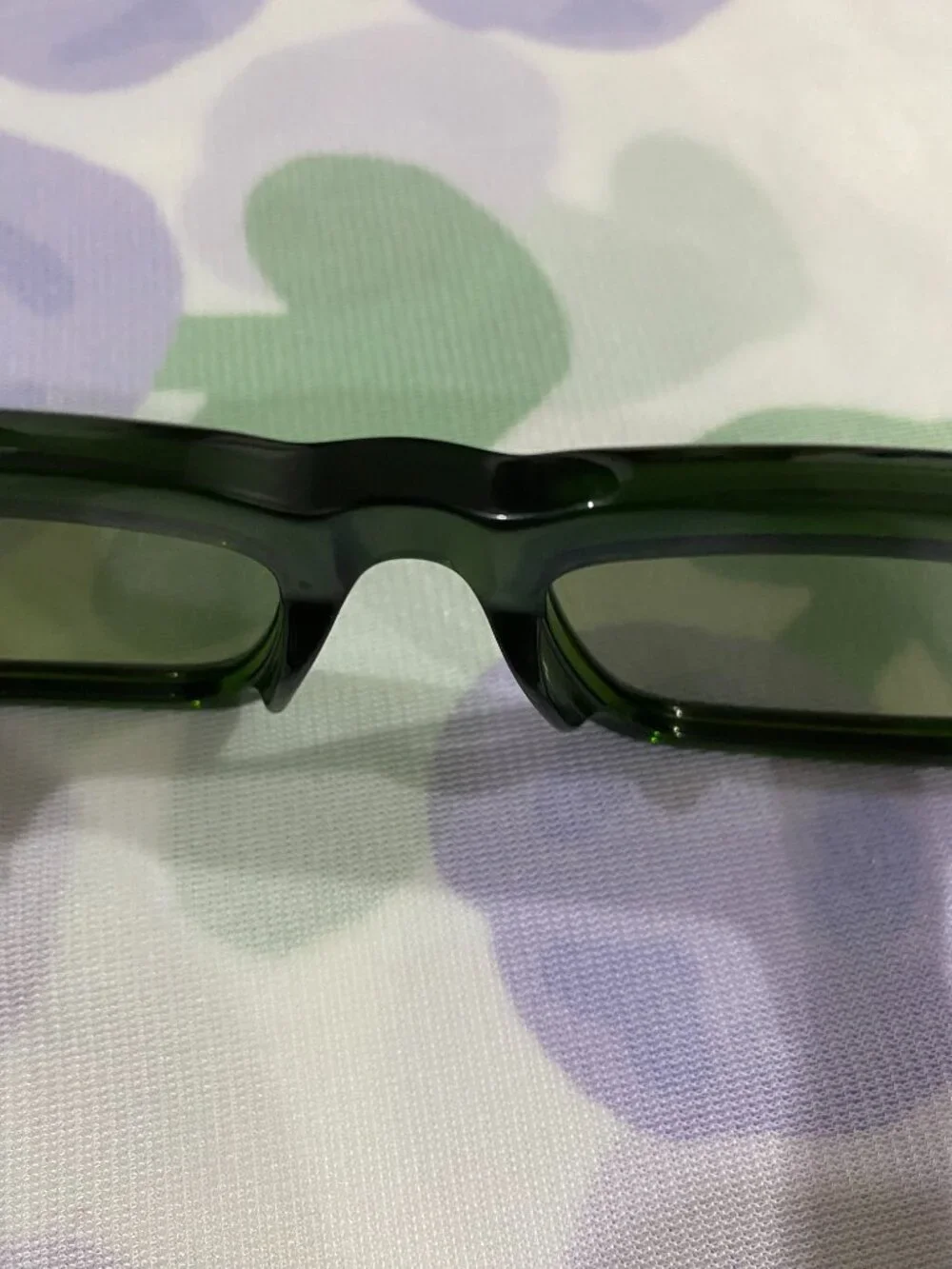 Jacques Marie Mage Dark Green Square-Frame Sunglasses
